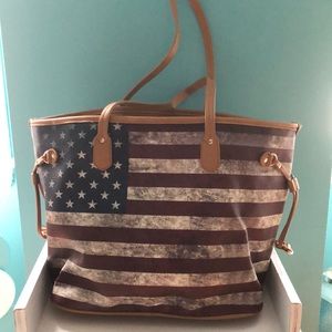 Patriotic flag shoulder purse